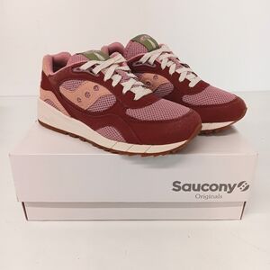 Saucony Women's Shadow 6000 Mushroom Low Top Sneakers - Burgundy